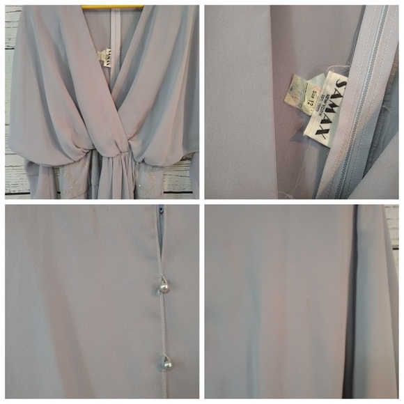 80s elegant grecian draped maxi dress - Picture 5 of 5